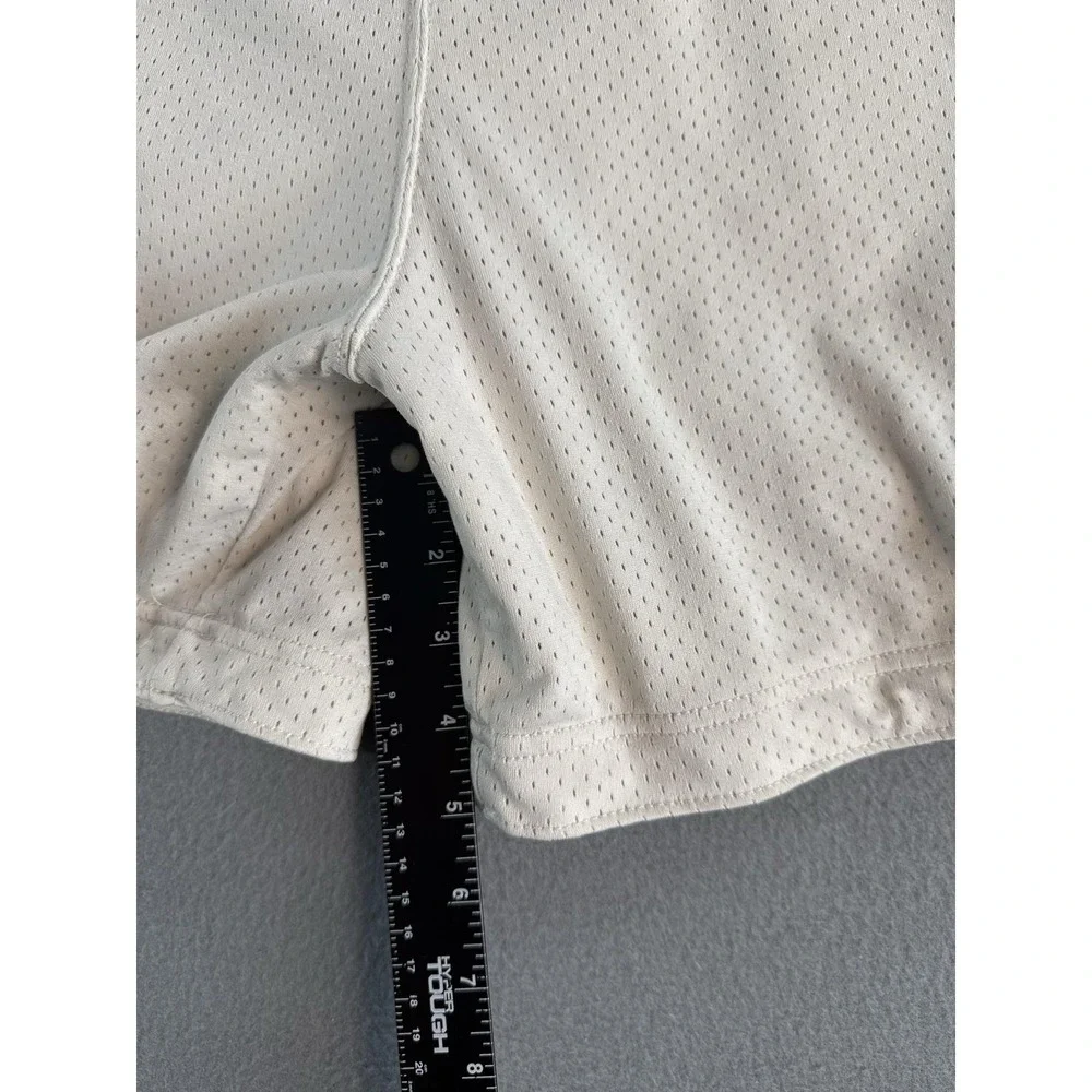 Y2k Abercrombie Fitch Basketball Shorts Mens Large White Mesh Elastic Fitch